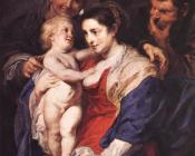 彼得 保罗 鲁本斯 : The Holy Family with St. Anne